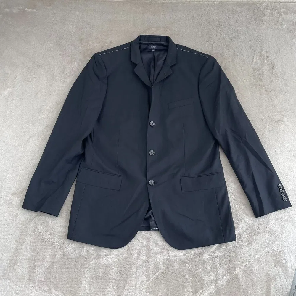 J‎ Crew Ludlow Sports Coat Blazer Men 42R Navy Blue Loro Piana Italian Wool $395